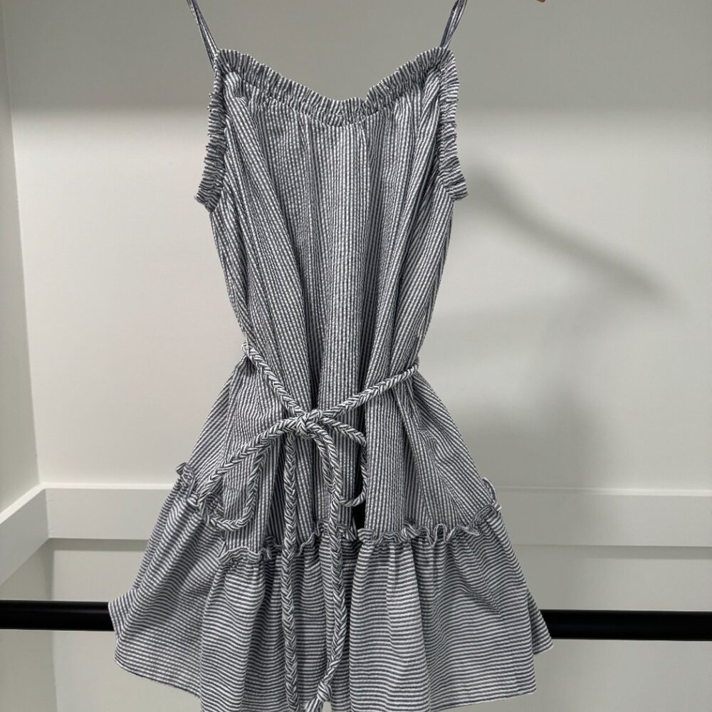 Lulus blue and white striped dress, size S